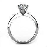 1ct Round Cut Diamond 6 Prong Classic Engagement Ring 14k White Gold Finish