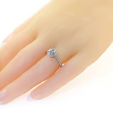 1.8ct Round Cut Diamond Engagement Ring Solitaire Halo 14k White Gold Finish