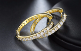 4ct Round Cut Diamond Round Shape Party Wear Hoop Earrings 14k YellowGold Finish