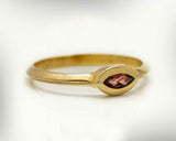 1ct Marquise Cut Pink Ruby Solitaire Women Engagement Ring 14k YellowGold Finish