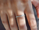 0.3ct Wedding Band Baguette Cut Diamond Half Eternity 14k White Gold Finish