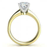 2ct Princess Cut Diamond Channel Set Solitaire Engagement Ring 14k Gold Finish