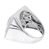 4.2Ct Round Cut Diamond Iced Stylish Men Engagement Ring 18K White Gold Finish