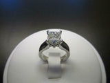 2Ct Princess Cut Diamond Wide Band Solitaire Engagement Ring 14K White Gold Over