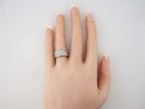 5ct Round Emerald Cut Diamond Art Deco Half Eternity Band 14k White Gold Finish