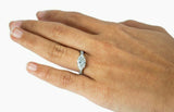 2ct Marquise Cut Diamond East West Engagement Ring 14k White Gold Finish