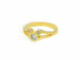 0.5ct Round Cut Diamond Three Stone Mouse Design Ring 14k Yellow Gold Finish