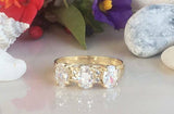 2ct Engagement Ring Oval Cut Diamond Stylish Stackable 14k Yellow Gold Finish