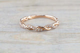 1ct Round Cut Diamond Wedding Band 14k Rose Gold Finish Twisted Rope Infinity