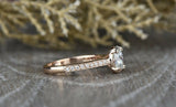 1.2ct Oval Cut VVS1 Diamond Engagement Ring 14k RoseGold Finish Solitaire Bridal