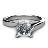 1ct Princess Cut VVS1D Diamond Solitaire Engagement Ring 14k White Gold Finish