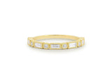 Anniversary Wedding Band 0.7ct Baguette Cut VVS1D Diamond 14k Yellow Gold Finish