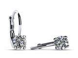 1ct Round Cut VVS1 D Diamond Elegant Stud Earrings Women 14k White Gold Finish