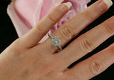 1.5ct Heart Cut Diamond Valentine Solitaire Engagement Ring 14k WhiteGold Finish