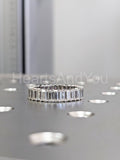 3ct Baguette Simulated Diamond Full Eternity Wedding Band 14k White Gold Plated