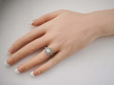 2ct Round Cut Diamond Engagement Ring Milgrain Vintage Halo 14k WhiteGold Finish