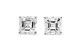 1ct Asscher Cut VVS1 Diamond Solitaire Women Stud Earrings 14k White Gold Finish