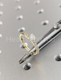 1ct Heart Simulated Diamond Solitaire with Accents Ring 14k Yellow Gold Plated