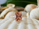 2.5ct Engagement Ring Cushion Cut Morganite Diamond Accent 14k Rose Gold Finish