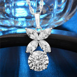 2Ct Round Marquise Cut Diamond Stylish Pendant 14K White Gold Finish NO CHAIN