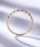 1.2ct Round Cut Diamond Wedding Band Vintage Half Eternity 14k Rose Gold Finish