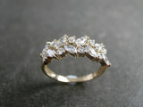 4Ct Marquise Diamond Floral Leaf Inspired Engagement Ring 14K Yellow Gold Finish