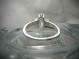 Round Accents Trilogy Engagement Ring 2ct Marquise Diamond 14k White Gold Finish