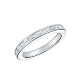 4Ct Baguette Diamond Channel Set Full Eternity Wedding Band 14K White Gold Over