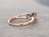 1.6ct Oval Cut Peach Morganite Engagement Ring 14k Rose Gold Finish Split Shank