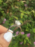 1.5ct Oval Cut Diamond Engagement Ring Hidden Halo Solitaire 14k White Gold Over