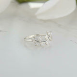 1.2ct Round Diamond Wedding Ring Band Leaf Design Minimalist 14k White Gold Over