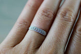 1.7ct Round Cut Diamond Wedding Ring Band 14k White Gold Finish Cluster Halo