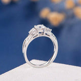 1.2ct Round Cut Diamond Engagement Ring 14k White Gold Finish Infinity Solitaire