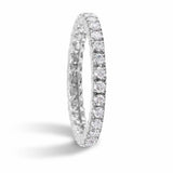 2.5ct Round Cut Diamond Full Eternity Women Wedding Band 14k White Gold Finish