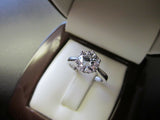 1.5Ct Round Cut Diamond Vintage Solitaire Engagement Ring 14K White Gold Finish