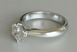 0.7ct Round Cut VVS1D Diamond Engagement Ring Solitaire 14k White Gold Finish