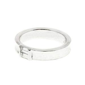 0.3ct Baguette Cut Diamond Wedding Ring Band Anniversary 14k White Gold Finish