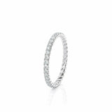 2Ct Round Cut Diamond Braided Rope Eternity Wedding Band 14K White Gold Finish