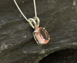 2ct Peach Morganite Pendant Oval Cut Solitaire 14k White Gold Finish NO CHAIN