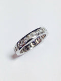 3Ct Round Cut Diamond Channel Set Eternity Wedding Band 14K White Gold Finish