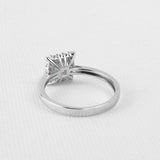 1.7ct Princess Cut Diamond Halo Solitaire Engagement Ring 14k White Gold Finish