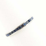 2ct Princess Cut Blue Sapphire Wedding Band Full Eternity 18k White Gold Finish