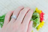 1.5ct Round Cut Diamond Engagement Ring Floral Leaf Inspired 14k White Gold Over