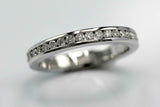 2ct Round Cut Diamond Wedding Band Channel Half Eternity 14k White Gold Finish