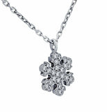 2.1ct Round Cut Diamond Pendant Snowflake Design 14k White Gold Finish NO CHAIN