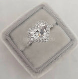 1.5ct Heart Cut Simulated Diamond Halo Engagement Ring 14k White Gold Plated