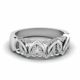 0.5ct Round Cut Diamond Intertwined Hearts Engagement Ring 14k White Gold Finish