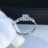 1.55ct Round Cut Diamond Engagement Ring Accents Solitaire 14k White Gold Finish