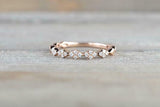 0.7ct Round Cut VVS1 Diamond Wedding Band 14k Rose Gold Finish Minimalist Petite