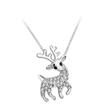 1Ct Round Diamond Cute Dainty Deer Antler Pendant 14K White Gold Finish NO CHAIN